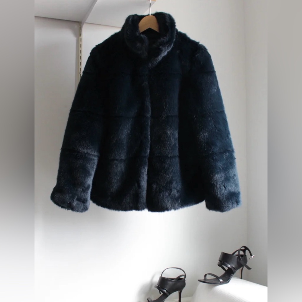 Nwot Blogger Favorite!! Zara Faux Fur Jacket Size L